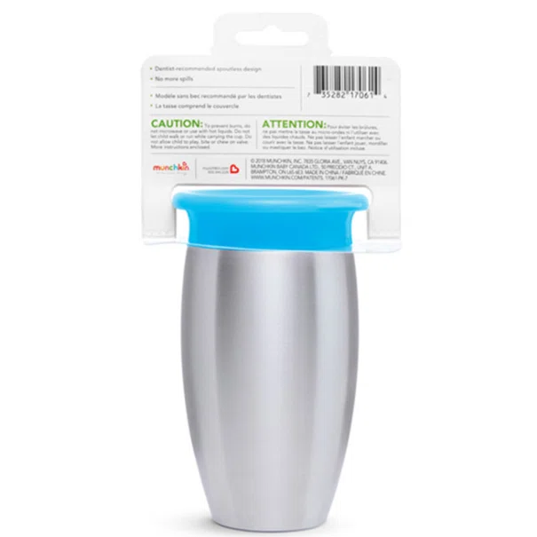 Ποτήρι Εκπαιδευτικό 296ml Munchkin Miracle Stainless Steel Cup Blue