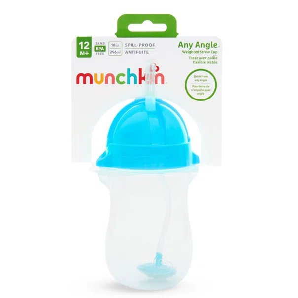 Ποτήρι Εκπαιδευτικό 296ml Με Καλαμάκι Munchkin Tip N Sip Tall Blue