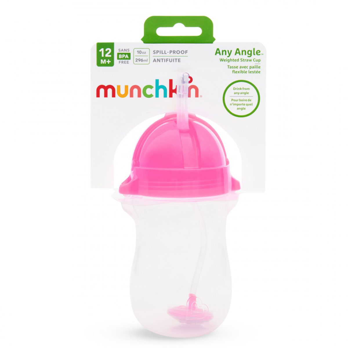 Ποτήρι Εκπαιδευτικό 296Ml με Καλαμάκι Munchkin Tip N Sip Tall Pink Παιδικά Είδη Φαγητού & Αξεσουάρ Σερβιρίσματος Εκπαίδευσης Spitishop