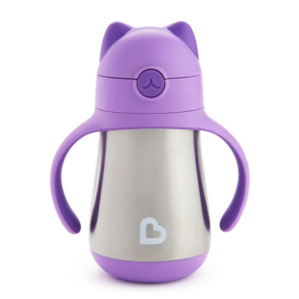Παγούρι - Θερμός 237ml Με Καλαμάκι Munchkin Cool Cat Purple