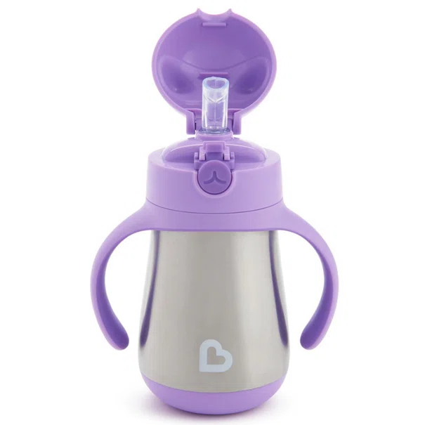 Παγούρι - Θερμός 237ml Με Καλαμάκι Munchkin Cool Cat Purple