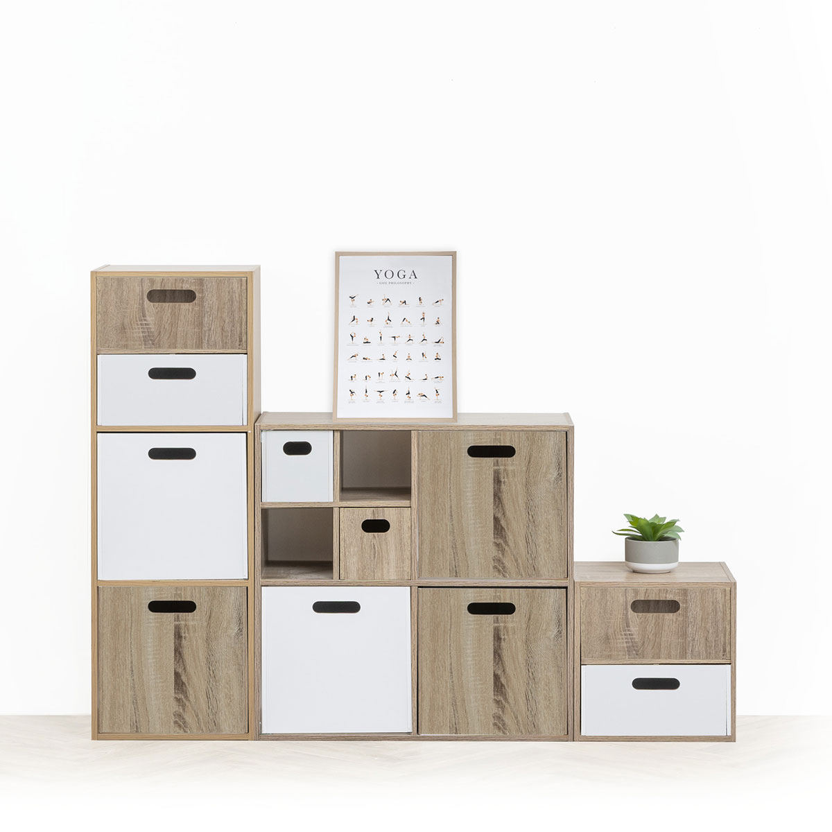 Βιβλιοθήκη Δαπέδου 4 Θέσεων (67 5X32X67 5) F-V Box Mix Nat 138908 Έπιπλα Βιβλιοθήκες - Ραφιέρες Μοντέρνες Spitishop