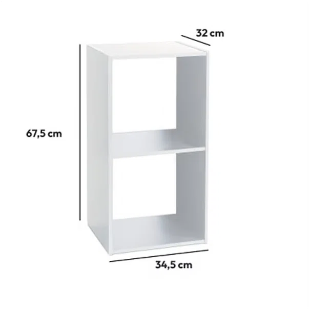 Βιβλιοθήκη Δαπέδου 2 Θέσεων (34.5x32x67.5) F-V Box Mix White 138967C