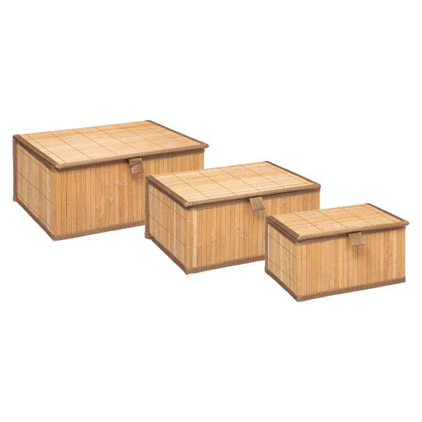 Κουτιά Αποθήκευσης (Σετ 3τμχ) F-V Bamboo Nat 161046A