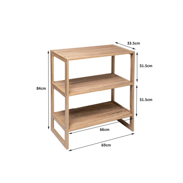 Ραφιέρα Δαπέδου 3 Θέσεων (69X33 5X84) F-V Stackable 181222 Έπιπλα Βιβλιοθήκες - Ραφιέρες Spitishop