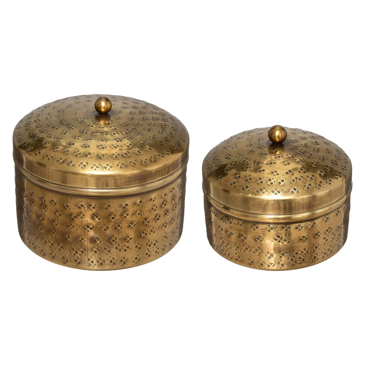 Διακοσμητικά Βάζα με Καπάκι (Σετ 2Τμχ) A-S Oasis Metal 182242 Διακόσμηση & Μπουκάλια Spitishop