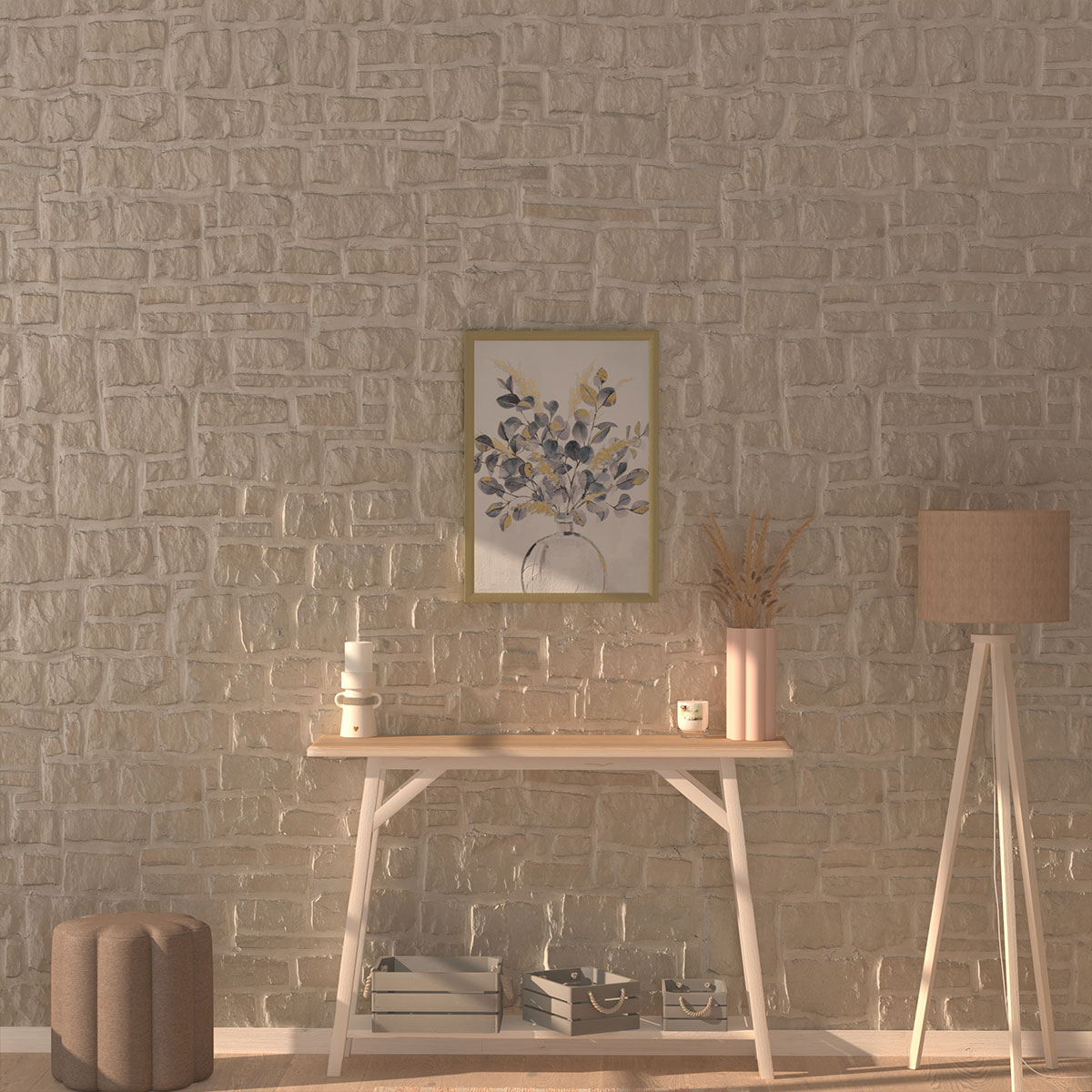 Πίνακας με Κορνίζα (50X70) A-S Flower 185906 Διακόσμηση Πίνακες & Κάδρα Τοίχου για Σαλόνι Spitishop