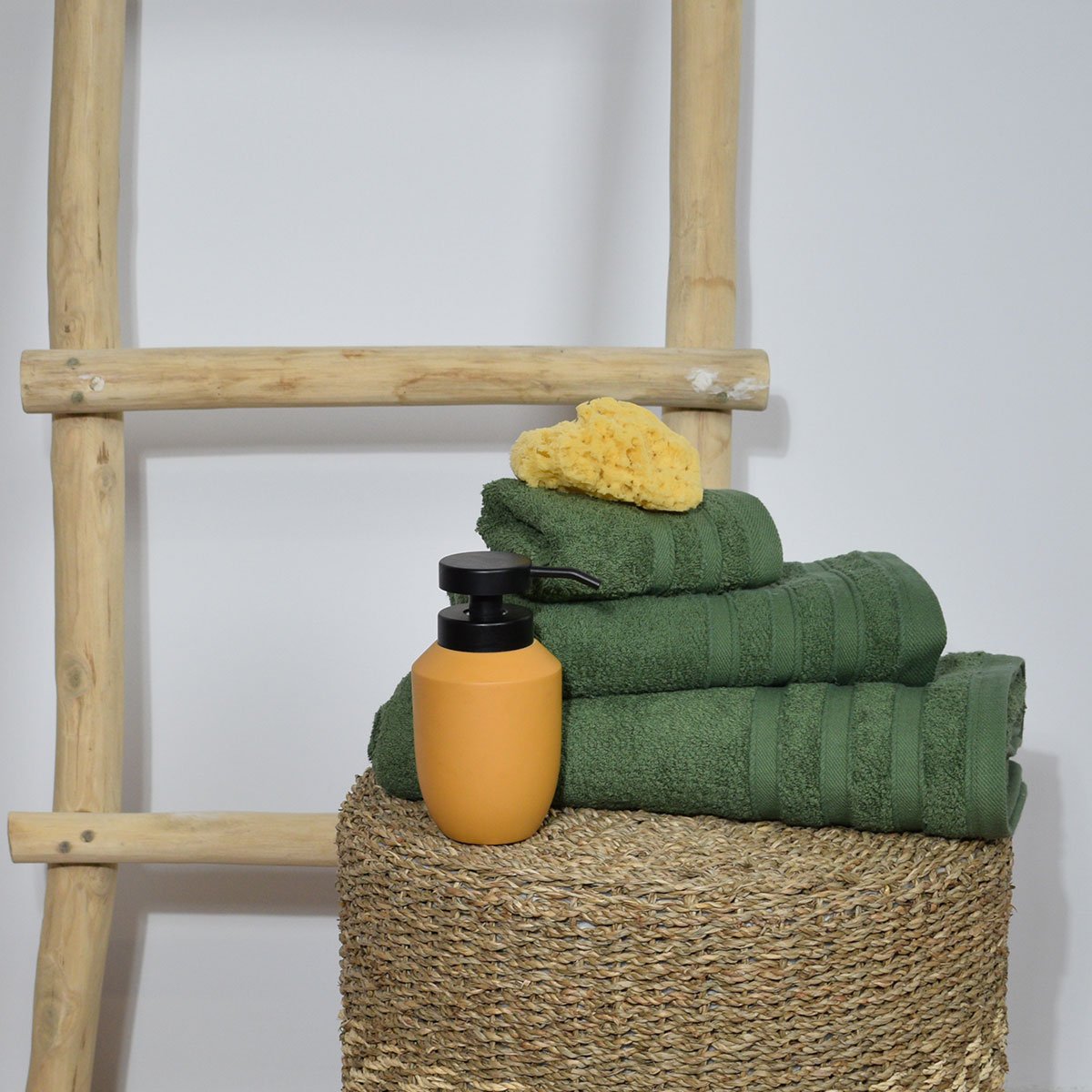 Πετσέτες Μπάνιου (Σετ 3τμχ) Ravelia Olive Green 550gsm