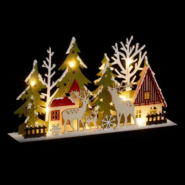 Χριστουγεννιάτικο Διακοσμητικό Με Led (30x17) F-R Village 183137