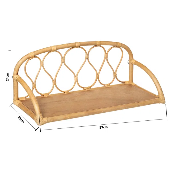 Ράφι Τοίχου (57x23x24) A-S Jolie Liberty Rattan 174093
