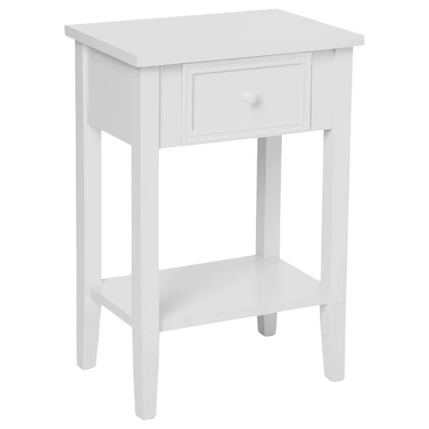 Κομοδίνο Με Συρτάρι & Ράφι (45x30x67) A-S Charme White 102215B