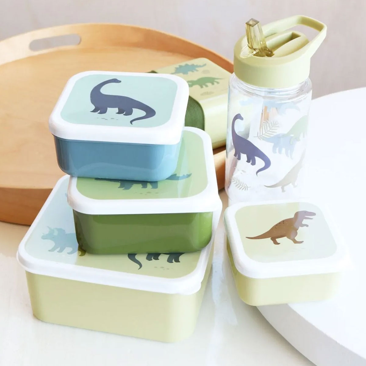 Φαγητοδοχεία (Σετ 4τμχ) Α Little Lovely Company Dinosaurs SBSEDI38