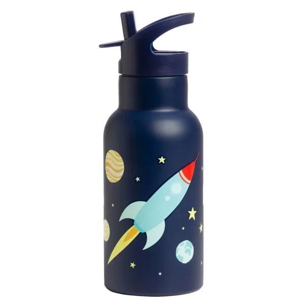 Παγούρι - Θερμός 350ml Με Καλαμάκι Α Little Lovely Company Space DBSSSP39