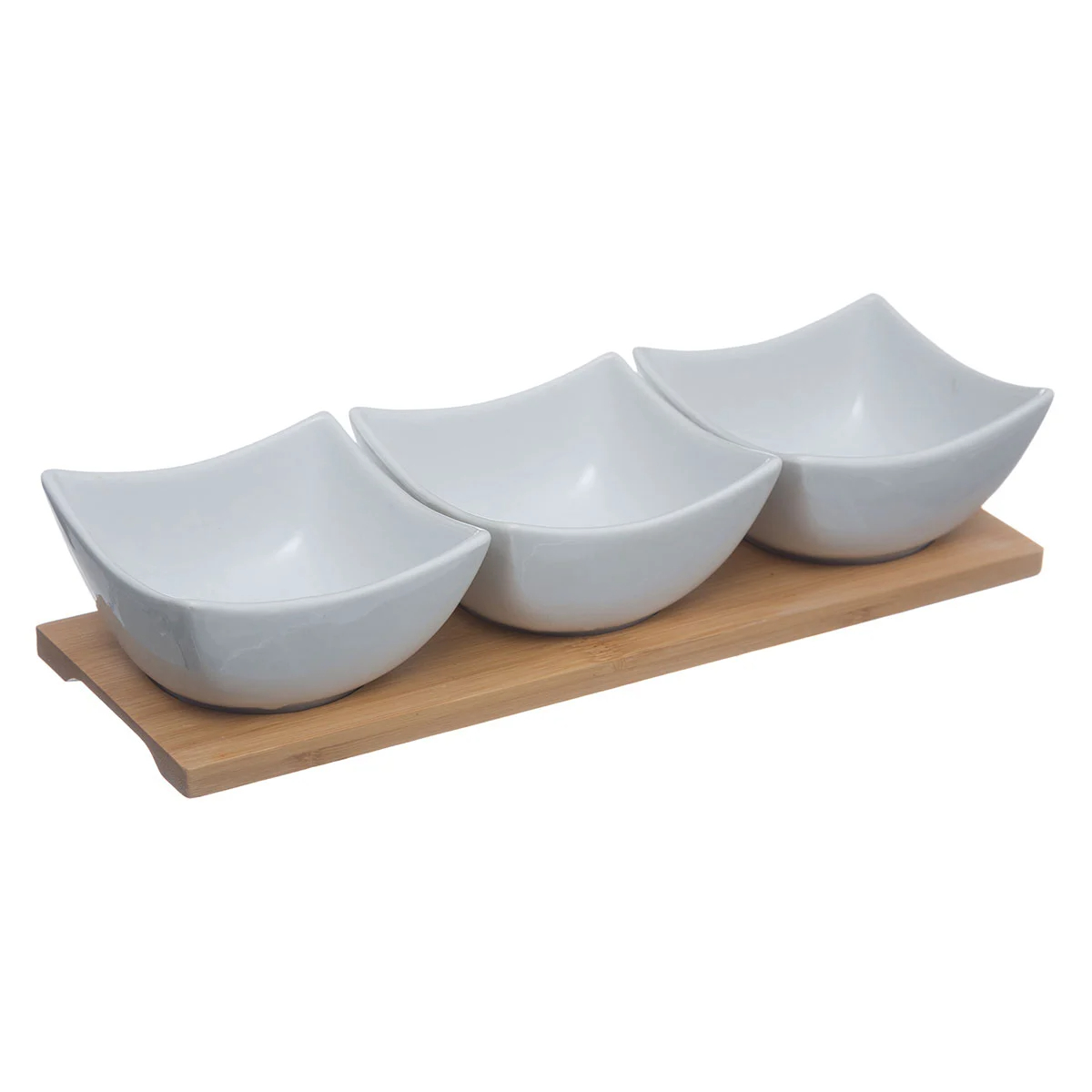 Ορντεβιέρα Σερβιρίσματος 3 Θέσεων (9.7x6x30) S-D White Bamboo 160510