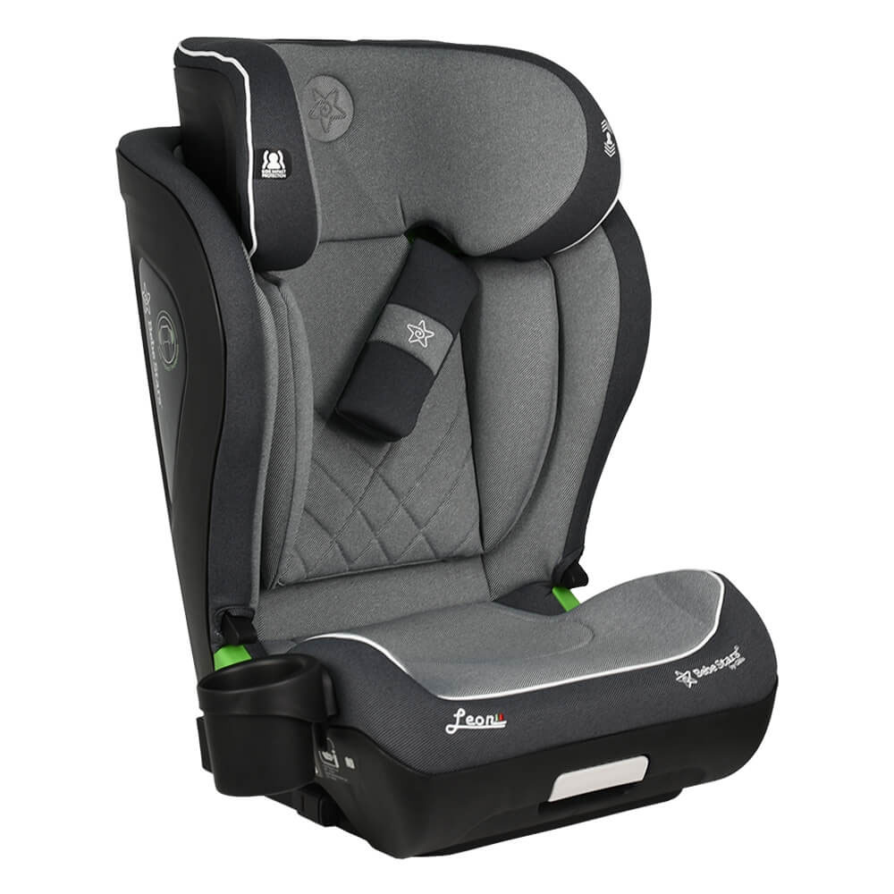 Κάθισμα Αυτοκινήτου ISOfix (100-150εκ. Ύψος) Bebe Stars Leon i-Size Grey 943-186