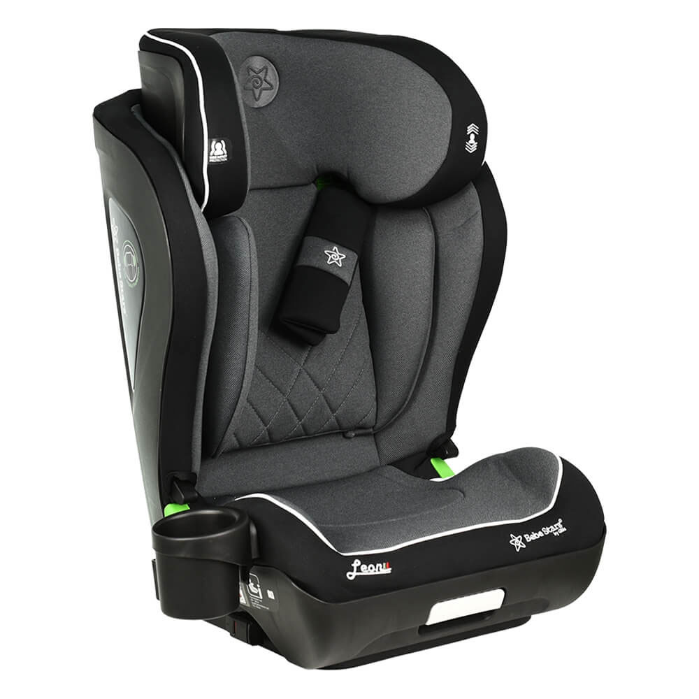 Κάθισμα Αυτοκινήτου ISOfix (100-150εκ. Ύψος) Bebe Stars Leon i-Size Black 943-188