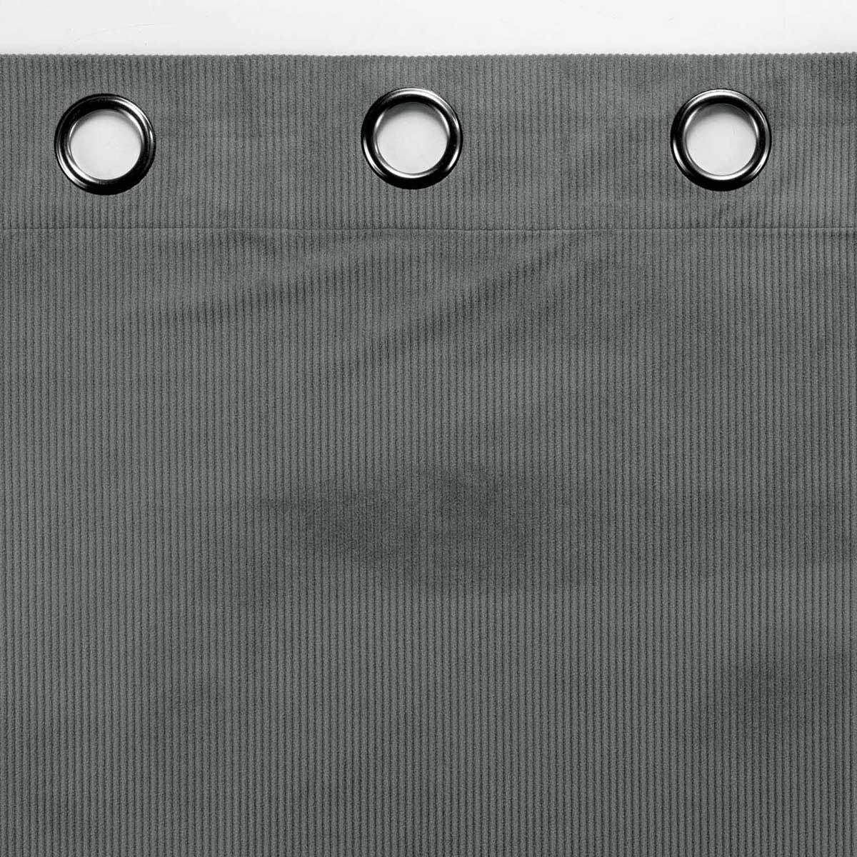 Κουρτίνα Βελουτέ (140X260) με Τρουκς L-C Casual Anthracite 1611434 Κουρτίνες Κρεβατοκάμαρας Spitishop