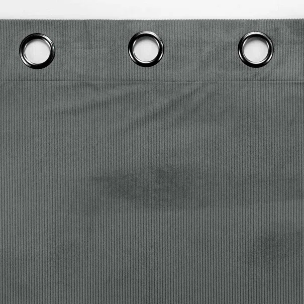 Κουρτίνα Βελουτέ (140x260) Με Τρουκς L-C Casual Anthracite 1611434