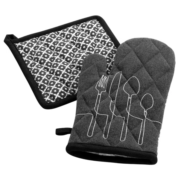 Γάντι + Πιάστρα Κουζίνας (Σετ) L-C Cuisiline Anthracite 1731251