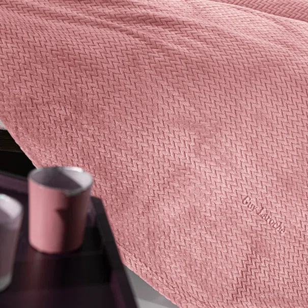 Κουβέρτα Fleece Μονή (160x220) Guy Laroche Rombus Coral