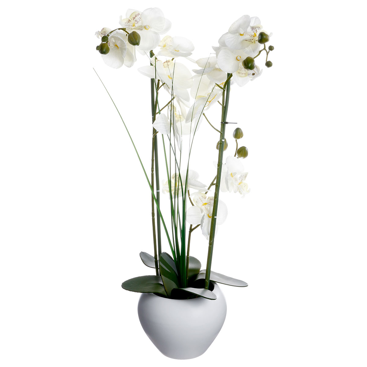 Τεχνητό Λουλούδι Σε Γλάστρα (Φ47x56) A-S White Orchid 136510B