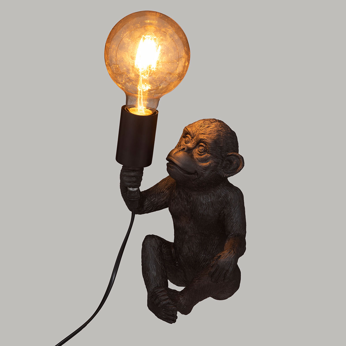 Πορτατίφ A-S Monkey Black 186396A Φωτιστικά Επιτραπέζια Spitishop
