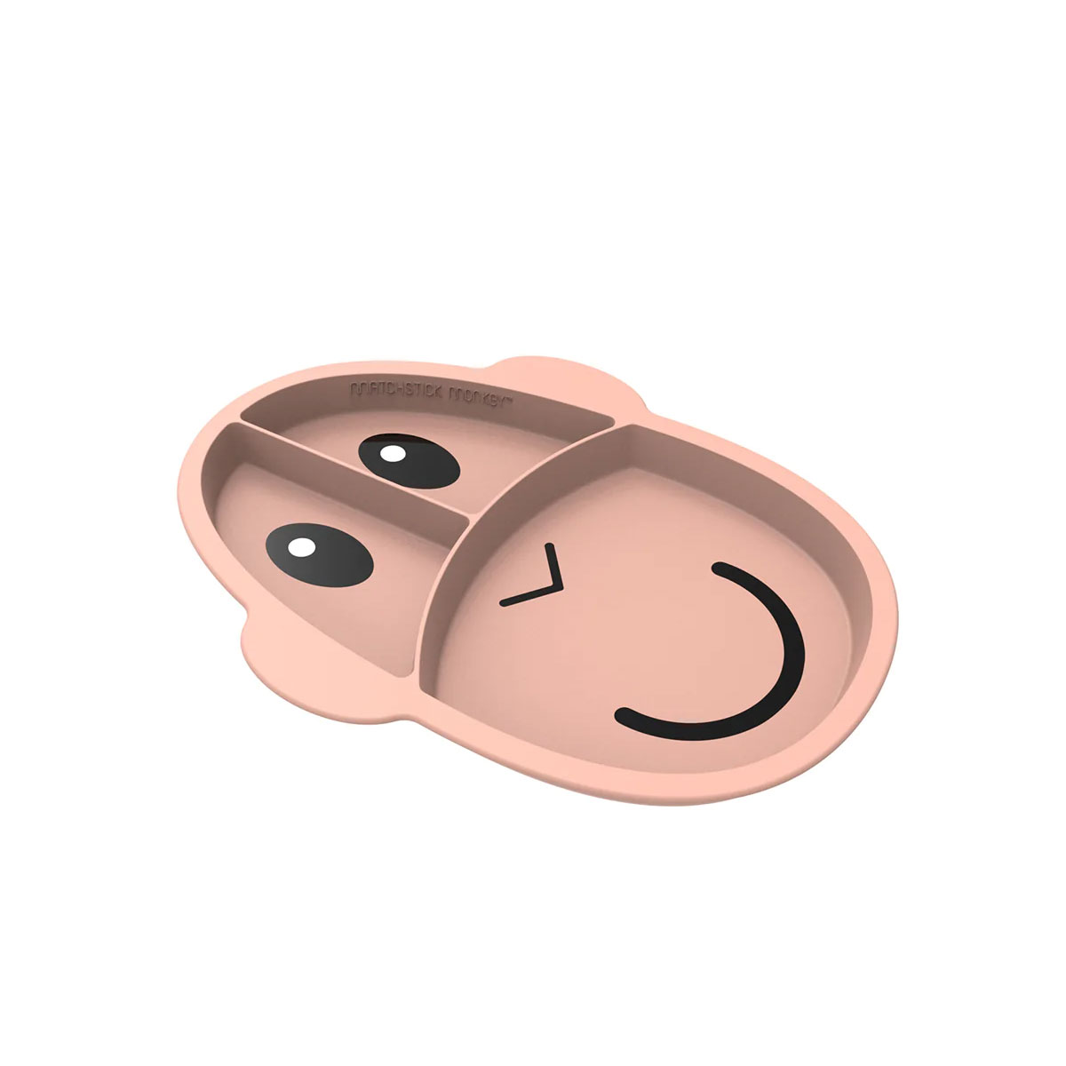 Πιάτο Σιλικόνης Με Χωρίσματα Matchstick Monkey Section Plate Dusty Pink