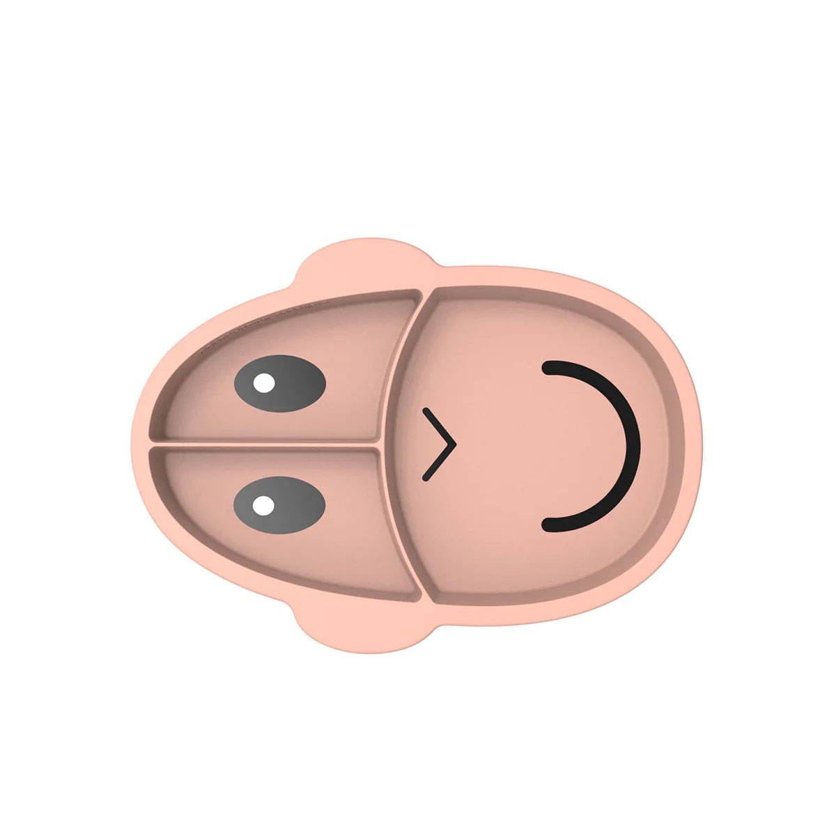Πιάτο Σιλικόνης Με Χωρίσματα Matchstick Monkey Section Plate Dusty Pink