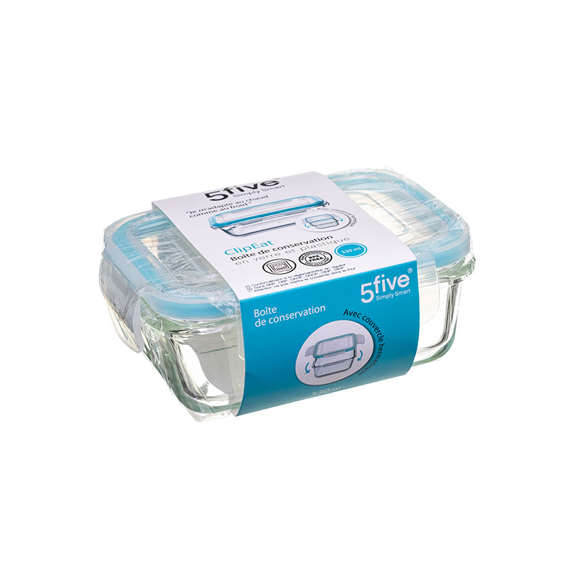Φαγητοδοχείο 330ml F-V Rect Glass 135003
