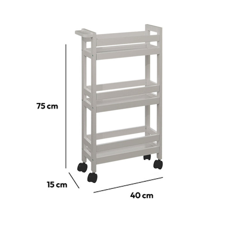 Τρόλεϊ Ραφιέρα 3 Θέσεων (40X15 5X75) F-V Wheels Trolley Naturel 174762O Όσα Αγαπήσατε Περισσότερο Μόλις Ξαναήρθαν - Είναι Πάλι Εδώ τα Είδη Οργάνωσης 