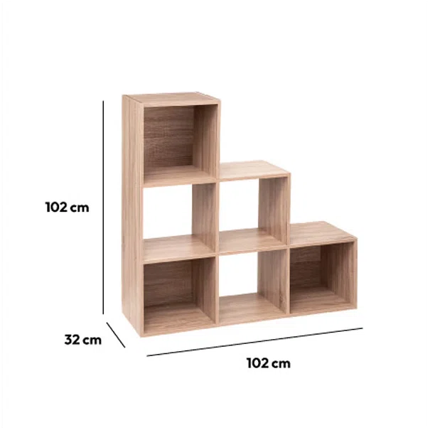 Βιβλιοθήκη Δαπέδου 6 Θέσεων (102x32x102) F-V Mix N' Modul Oak 181394