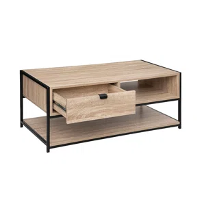 Τραπέζι Σαλονιού Με Συρτάρι + Ράφι (100x50x40) F-V Coffee Table Aliaj 181377