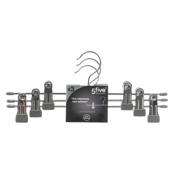 Κρεμάστρες Ρούχων Με Κλιπ (Σετ 3τμχ) F-V Metal 116524