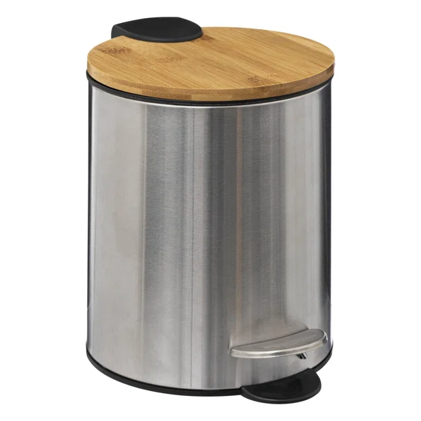Κάδος Απορριμμάτων Μπάνιου (Φ17x23) F-V 3lt Inox Bamboo 174863