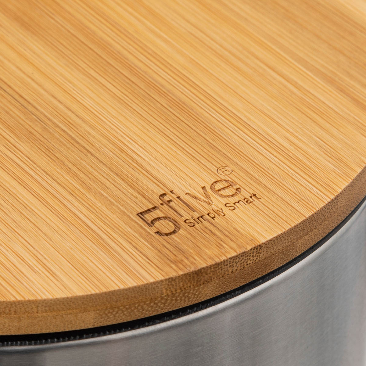 Κάδος Απορριμμάτων Μπάνιου (Φ17x23) F-V 3lt Inox Bamboo 174863