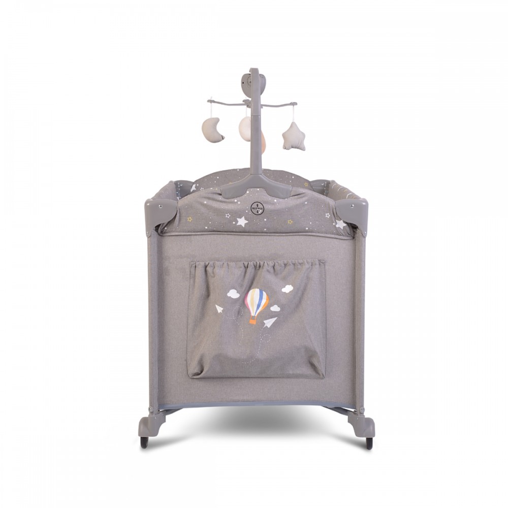 Παρκοκρέβατο 2 Θέσεων (0+ Μηνών Έως 15Kg) Cangaroo Once Upon A Time Grey Βρεφικά Παρκοκρέβατα Μωρού Spitishop