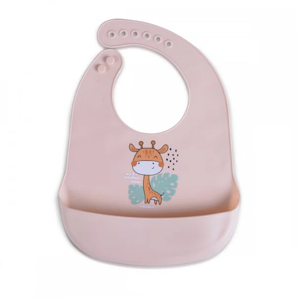Σαλιάρα Σιλικόνης 4+ Μηνών (23x32) Cangaroo Rooibos Pink