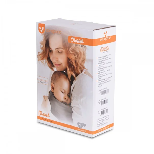 Μάρσιπος Wrap (4+ Μηνών/3.6-15.9kg) Cangaroo Cherish Grey