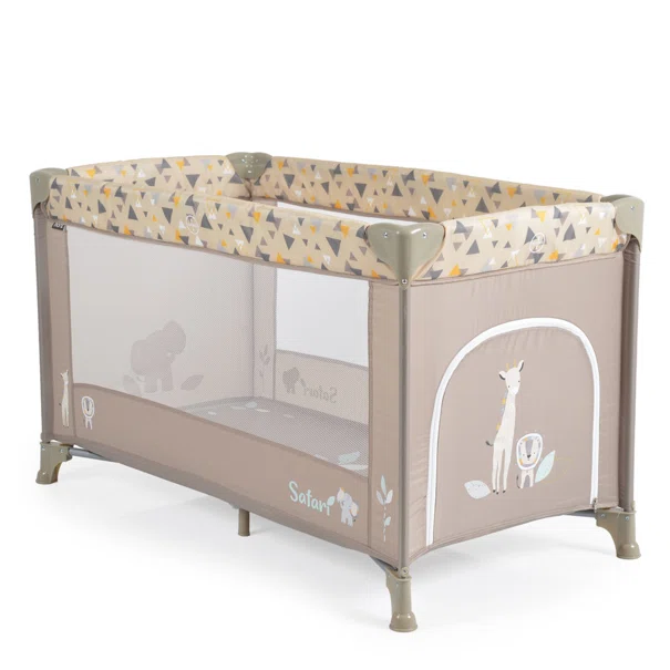 Παρκοκρέβατο (0+ Μηνών/Έως 15kg) Moni Safari Beige