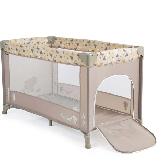 Παρκοκρέβατο (0+ Μηνών/Έως 15kg) Moni Safari Beige