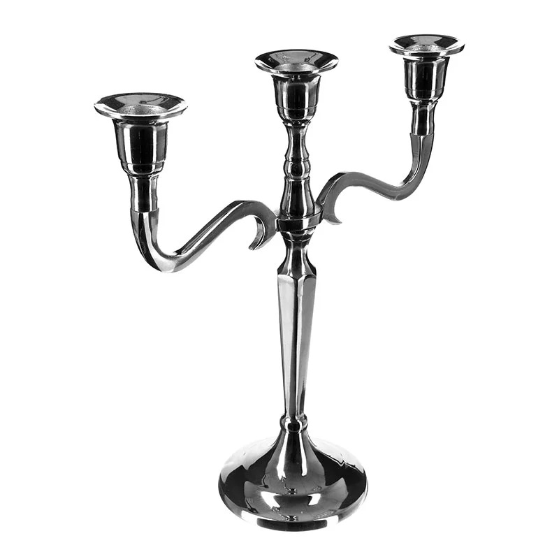 Κηροπήγιο 3 Θέσεων (22 5X9 1X26 5) A-S Candle Holder Silver 123154 Διακόσμηση Κηροπήγια Spitishop
