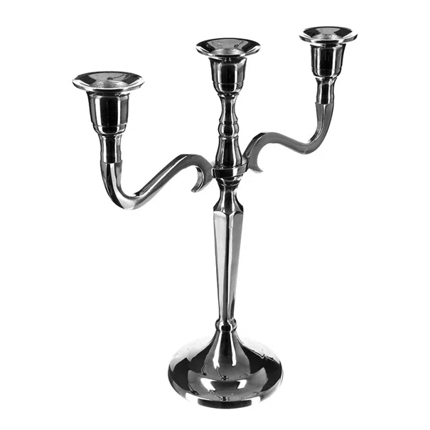 Κηροπήγιο 3 Θέσεων (22.5x9.1x26.5) A-S Candle Holder Silver 123154