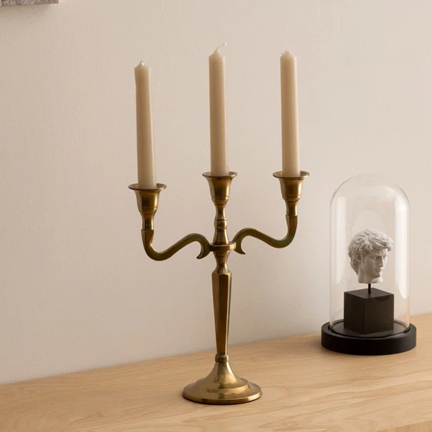 Κηροπήγιο 3 Θέσεων (22.5x9.1x26.5) A-S Candle Holder Gold 123154A