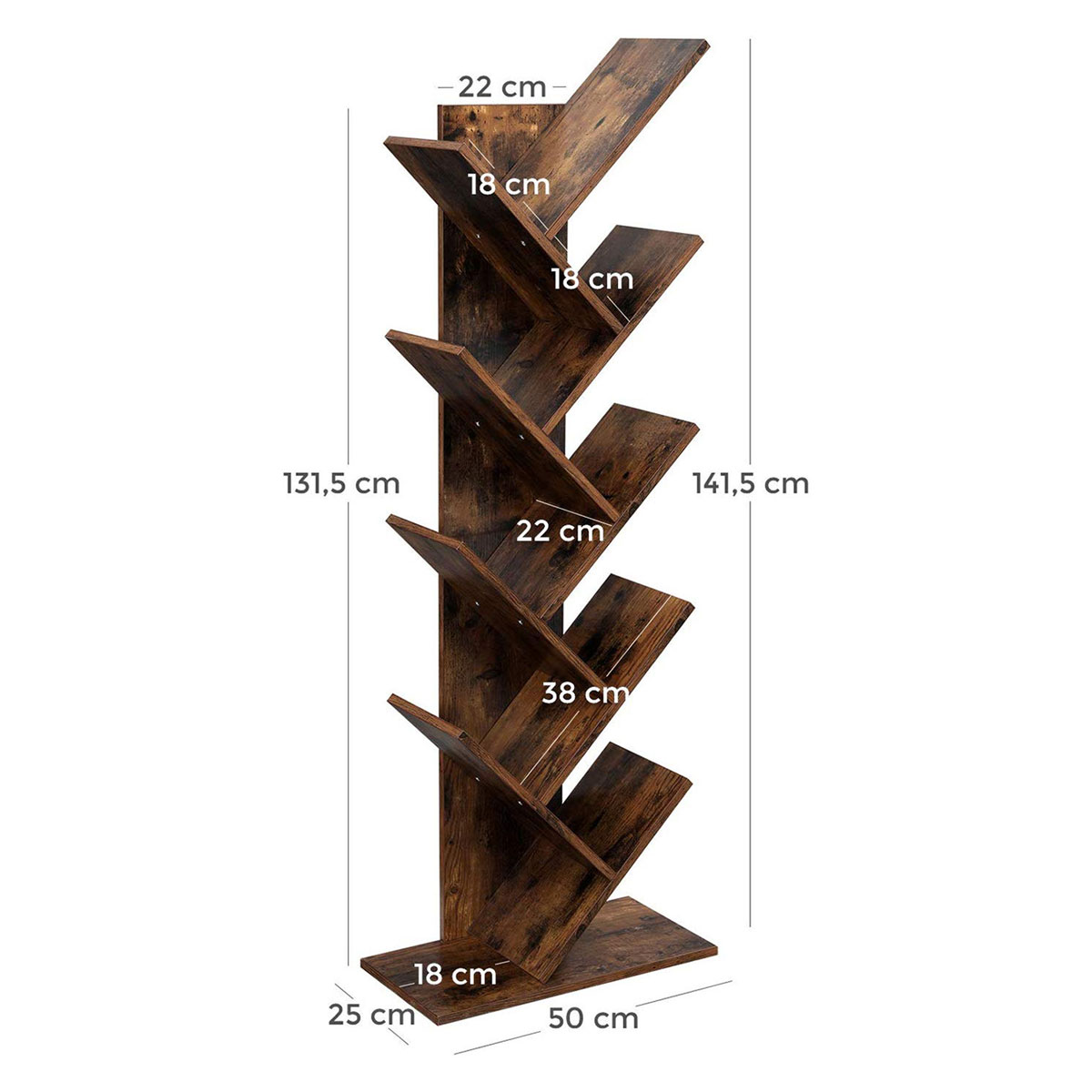 Βιβλιοθήκη Δαπέδου 8 Θέσεων (50X25X141 5) Vasagle Lbc11Bx Έπιπλα Βιβλιοθήκες - Ραφιέρες Μοντέρνες Spitishop
