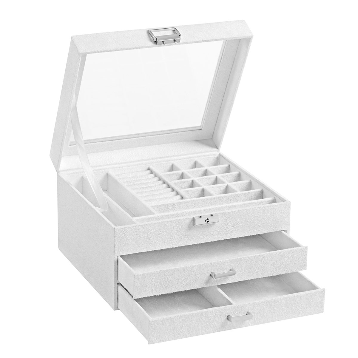 Μπιζουτιέρα (23 2X20 5X14) Songmics Jbc158W01 Οργάνωση & Αποθήκευση Μπιζουτιέρες Κοσμηματοθήκες Spitishop