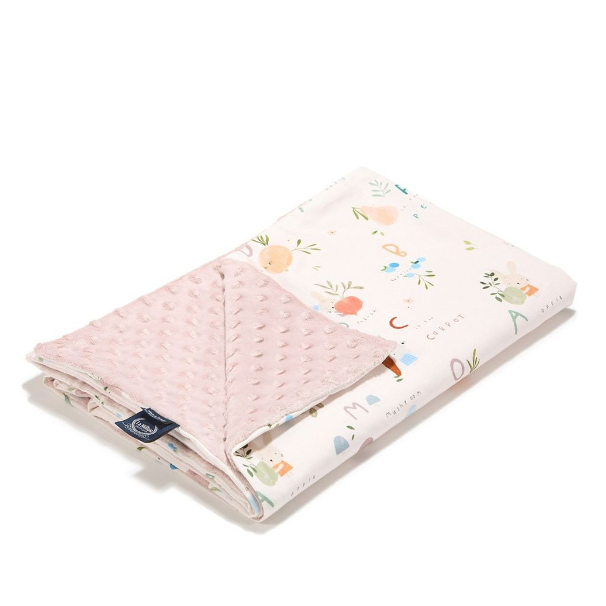 Κουβέρτα Minky Αγκαλιάς (80x100) La Millou ABC Fruits Smoke Rose