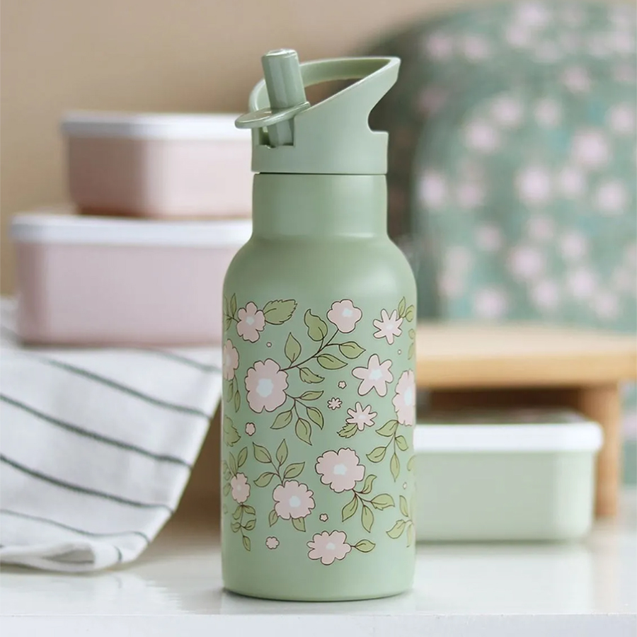 Παγούρι - Θερμός 350ml Με Καλαμάκι Α Little Lovely Company Blossom Sage DBSSBS59