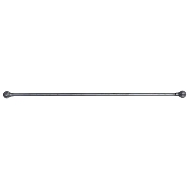 Κουρτινόξυλο Φ19mm Μονό Επεκτεινόμενο 120-210cm Με Άκρα L-N Zen Silver/Black 75033120931