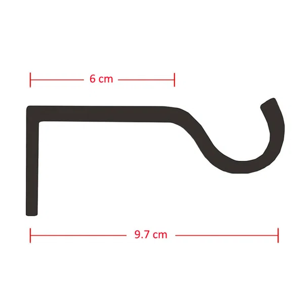Κουρτινόξυλο Φ19mm Μονό Επεκτεινόμενο 120-210cm Με Άκρα L-N Zen Silver/Black 75033120931