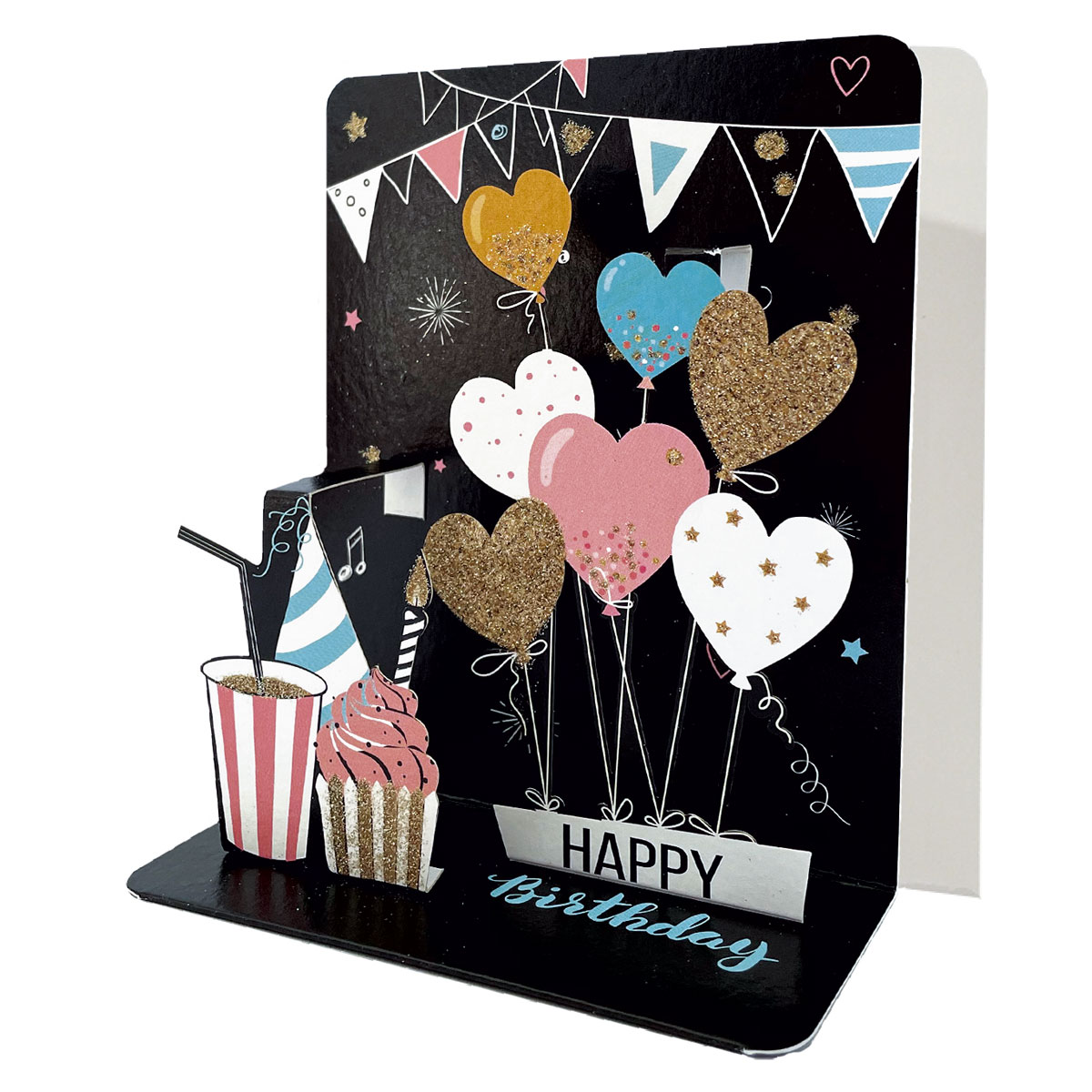 Ευχετήρια Κάρτα 3D (10.5x12) Pictura Happy Birthday Μπαλόνια